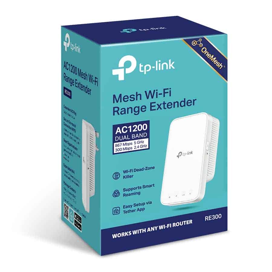 (image for) tp-link RE300 AC1200 Mesh WiFi Range Extender Plug